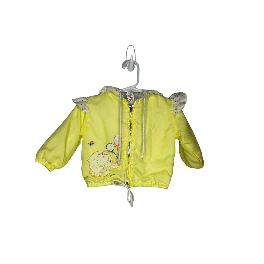 Vtg Samara Girls Yellow jacket sz 12 months elephant‎